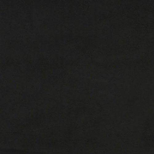 Sengegavl i sort fløjl 100×5×118/128 cm - polstret