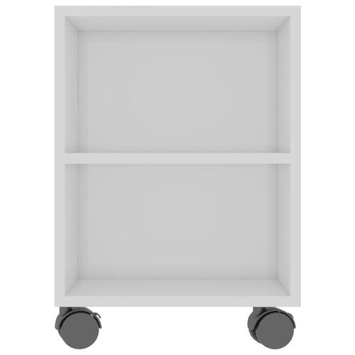 Tv-bord 120x35x48 cm konstrueret træ hvid højglans