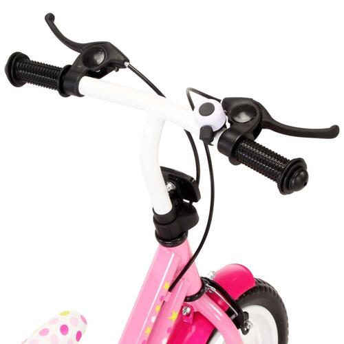 Børnecykel 12 tommer hvid og pink
