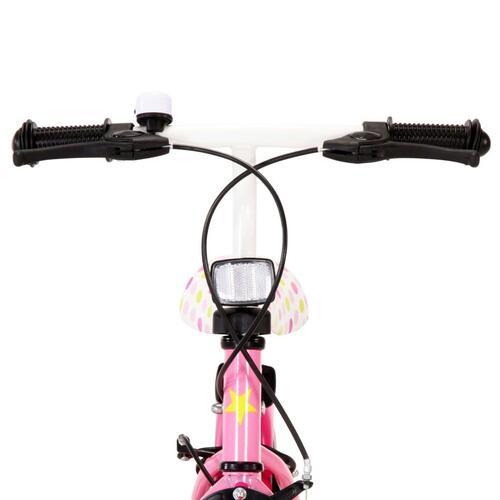 Børnecykel 12 tommer hvid og pink