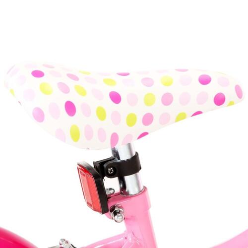 Børnecykel 12 tommer hvid og pink