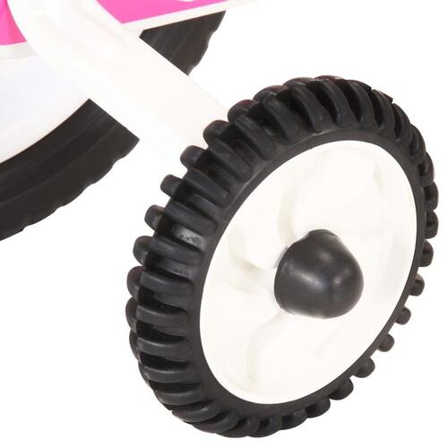 Børnecykel 12 tommer hvid og pink