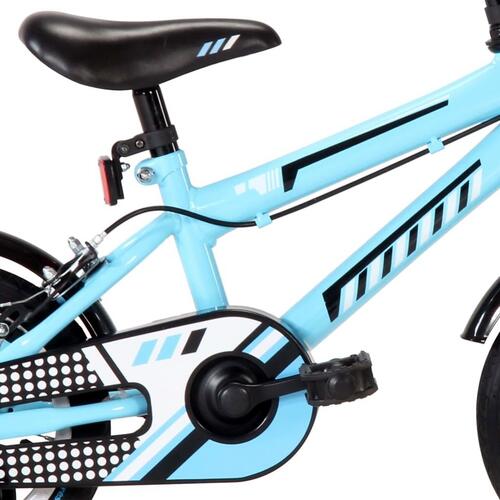 Børnecykel 12 tommer sort og blå