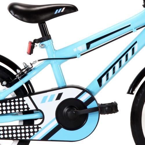 Børnecykel 16 tommer sort og blå