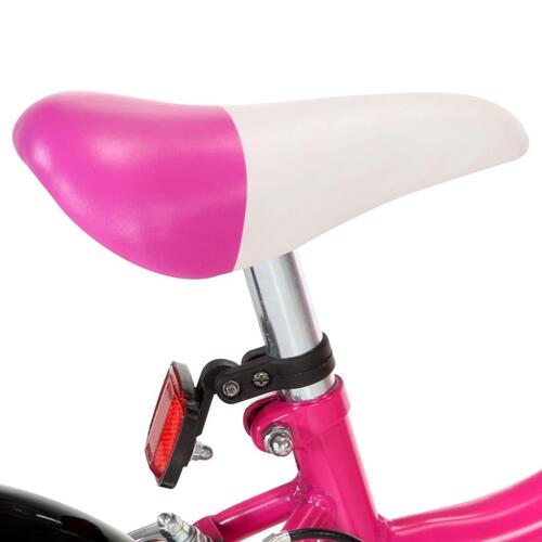 Børnecykel 12 tommer sort og pink