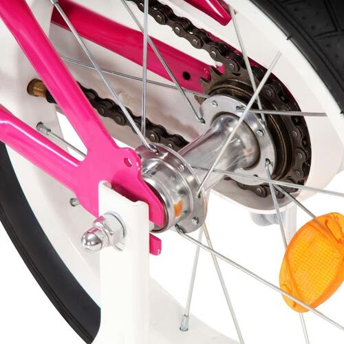 Børnecykel 12 tommer sort og pink