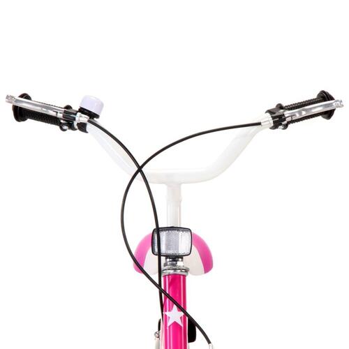 Børnecykel 14 tommer sort og pink