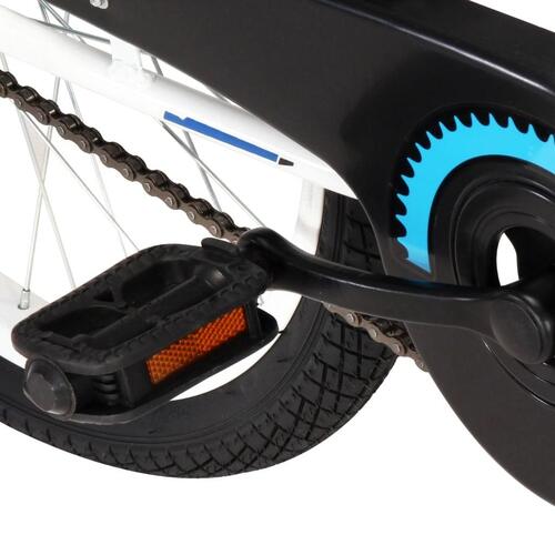 Børnecykel 18 tommer blå og hvid