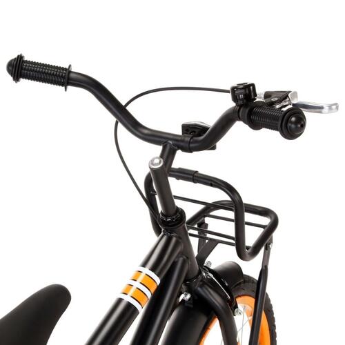 Børnecykel med frontlad 16 tommer sort og orange