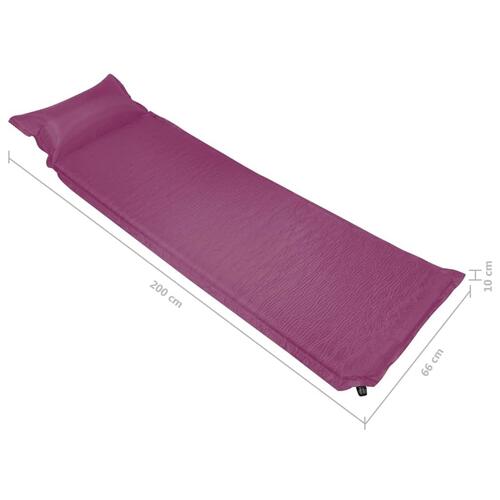 Luftmadras med pude 66x200 cm pink