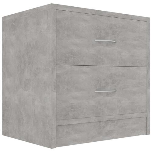 Sengeborde 2 stk. 40x30x40 cm konstrueret træ betongrå