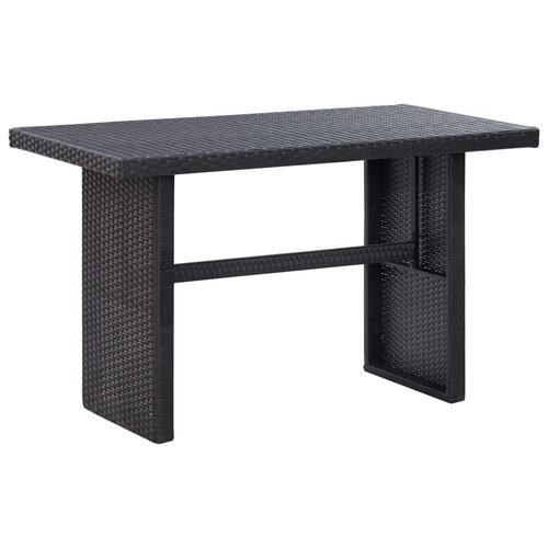 Havebord 110x60x67 cm polyrattan sort