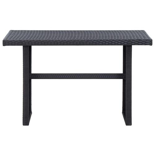 Havebord 110x60x67 cm polyrattan sort