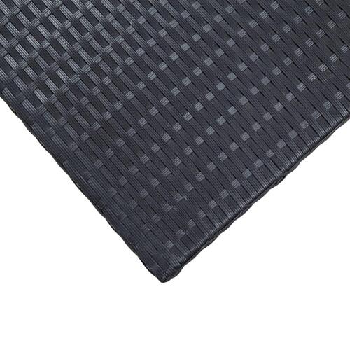 Havebord 110x60x67 cm polyrattan sort