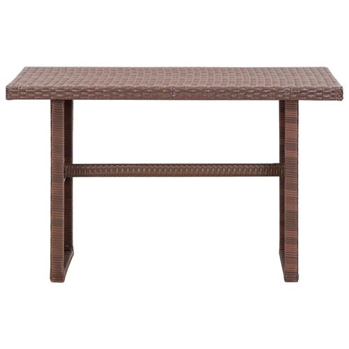 Havebord 110x60x67 cm polyrattan brun