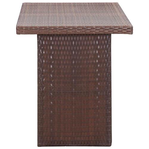 Havebord 110x60x67 cm polyrattan brun