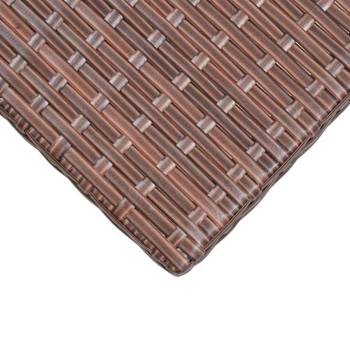 Havebord 110x60x67 cm polyrattan brun