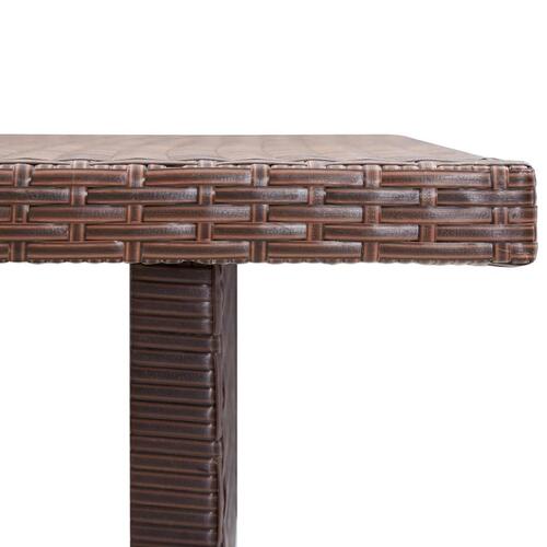 Havebord 110x60x67 cm polyrattan brun