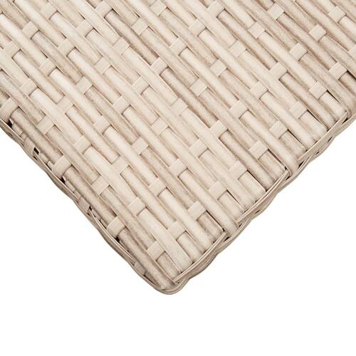 Havebord 110x60x67 cm polyrattan beige