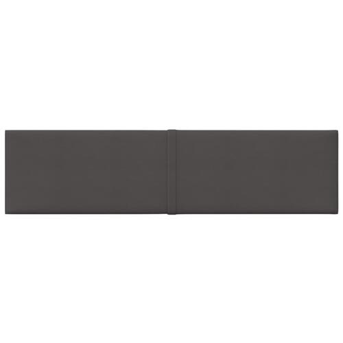 Vægpaneler 12 stk. 60x15 cm 1,08 m² stof mørkegrå
