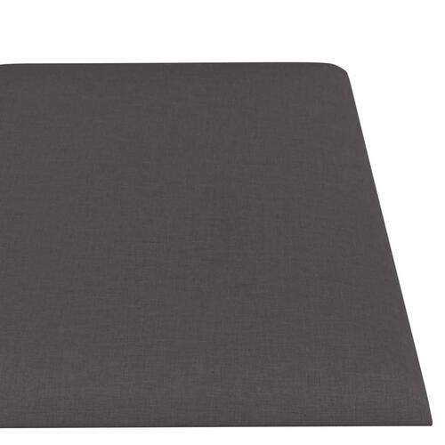 Vægpaneler 12 stk. 60x15 cm 1,08 m² stof mørkegrå