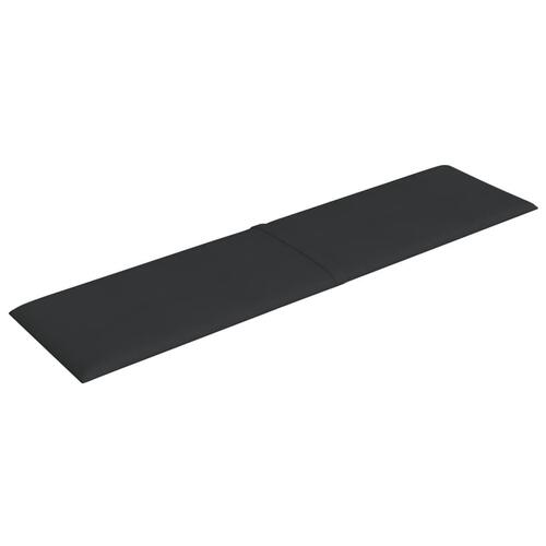 Vægpaneler 12 stk. 60x15 cm 0,54 m² stof sort