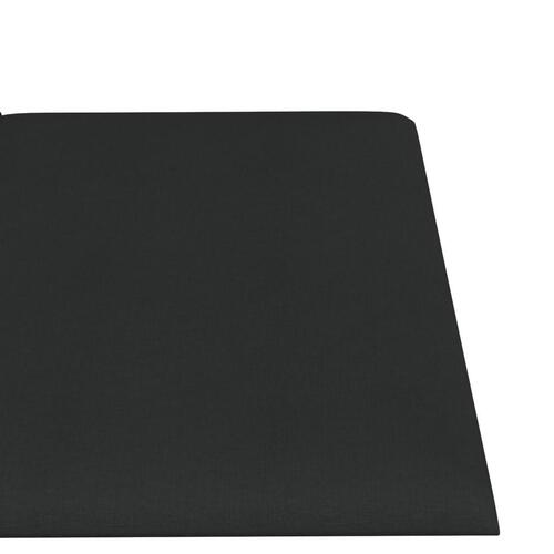 Vægpaneler 12 stk. 60x15 cm 0,54 m² stof sort