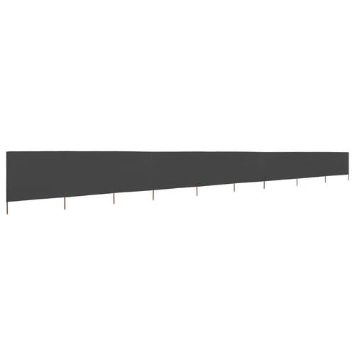 9-panels læsejl 1200x80 cm stof antracitgrå