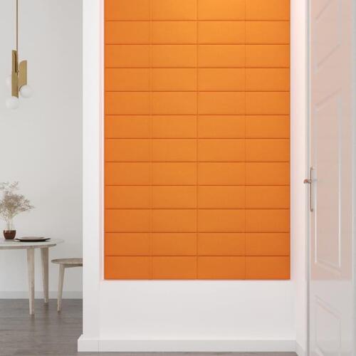 Vægpaneler 12 stk. 60x15 cm 1,08 m² stof lysegul