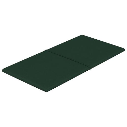 Vægpaneler 12 stk. 60x30 cm 2,16 m² stof mørkegrøn