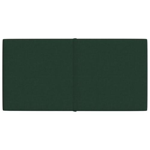 Vægpaneler 12 stk. 60x30 cm 2,16 m² stof mørkegrøn