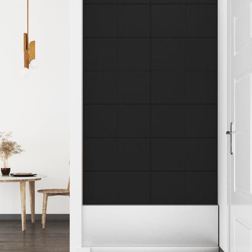 Vægpaneler 12 stk. 60x30 cm 2,16 m² stof sort