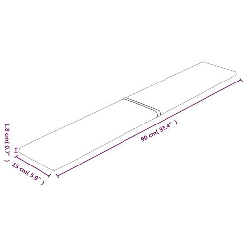 Vægpaneler 12 stk. 90x15 cm 1,62 m² stof vinrød