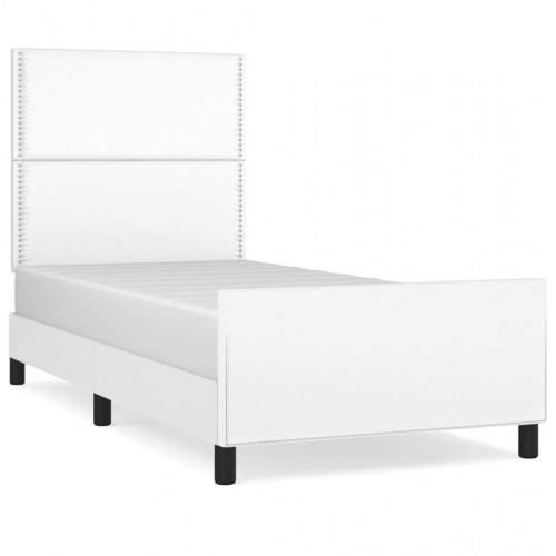 Sengeramme med sengegavl 100 x 200 cm - hvid