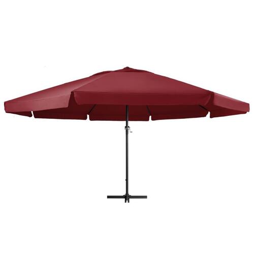 Parasol med aluminiumsstang 600 cm bordeaux