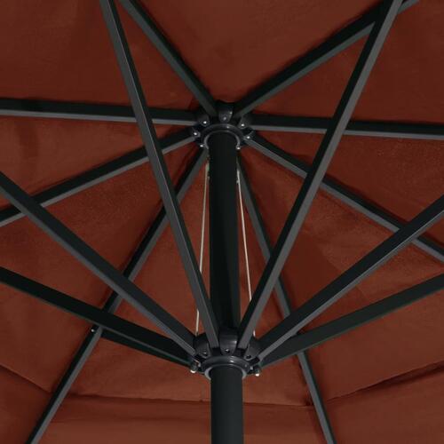 Parasol aluminiumsstang 600 cm terracotta