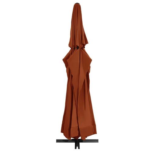 Parasol aluminiumsstang 600 cm terracotta