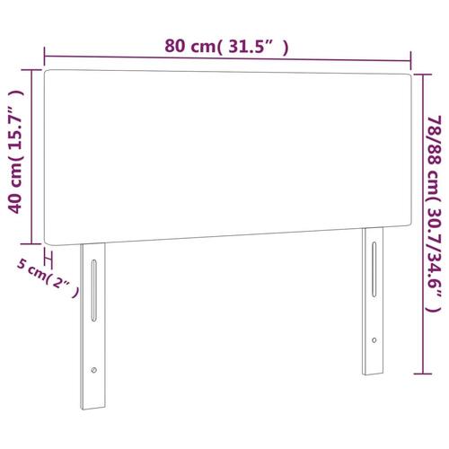 Sengegavl 80x5x78/88 cm kunstlæder sort