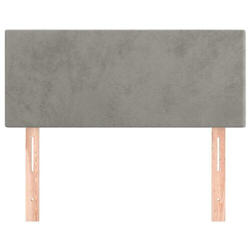 Sengegavl 90x5x78/88 cm fløjl lysegrå