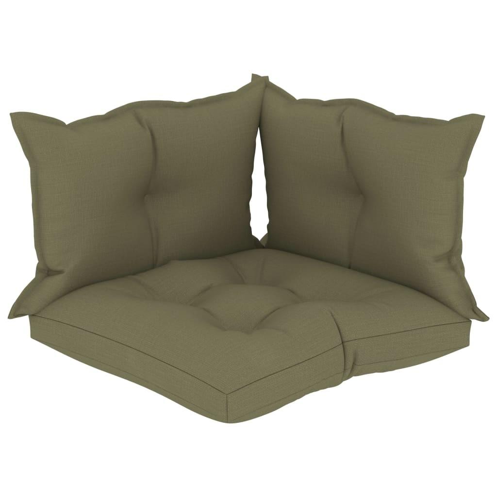 Pallehynder 3 stk. stof beige