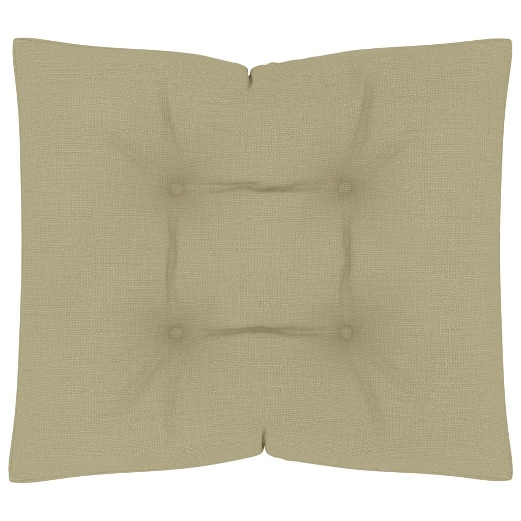 Pallehynde 60x61,5x10 cm stof cremefarvet