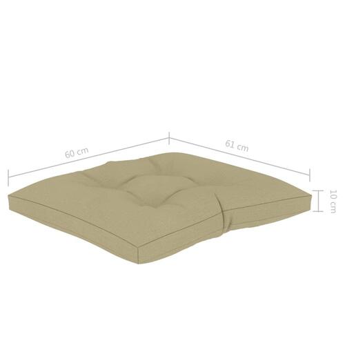 Pallehynde 60x61,5x10 cm stof cremefarvet
