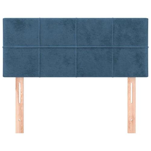 Sengegavl 90x5x78/88 cm fløjl mørkeblå