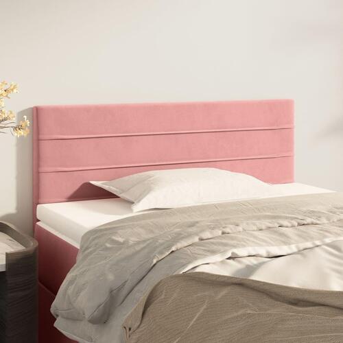 Sengegavl 80x5x78/88 cm fløjl pink