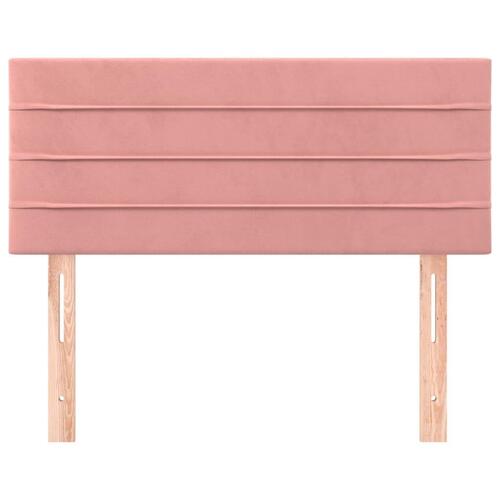 Sengegavl 80x5x78/88 cm fløjl pink