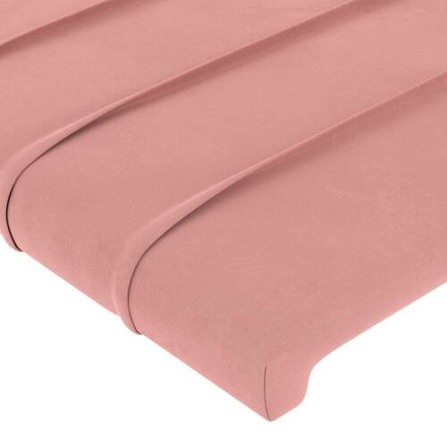 Sengegavl 80x5x78/88 cm fløjl pink