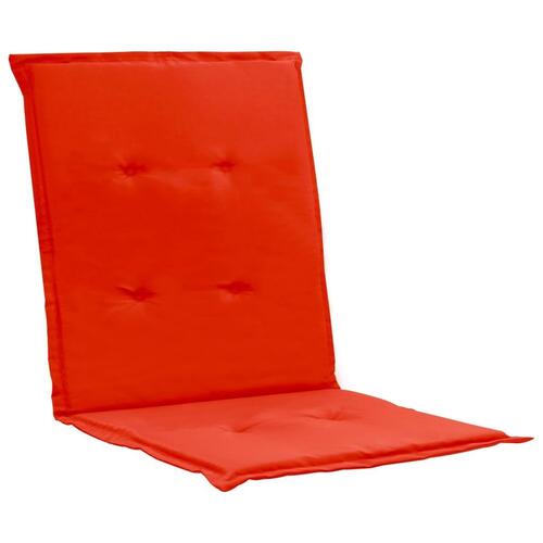 Stolehynde m. lav ryg 2 stk. 100x50x3 cm oxfordstof rød