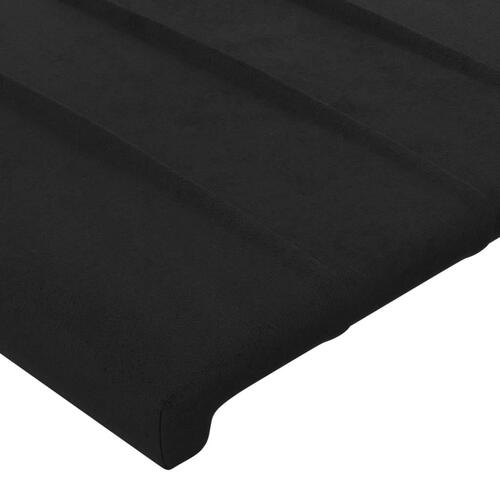 Sengegavl 90x5x78/88 cm fløjl sort