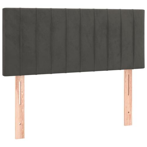 Sengegavl 100x5x78/88 cm fløjl mørkegrå