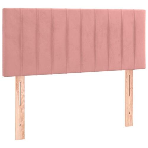 Sengegavl 100x5x78/88 cm fløjl lyserød